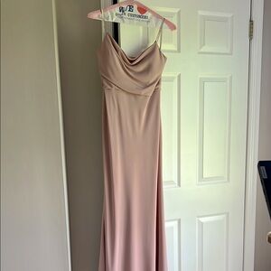 Jenny Yoo Pink Cowl Neck Gown for Weddings